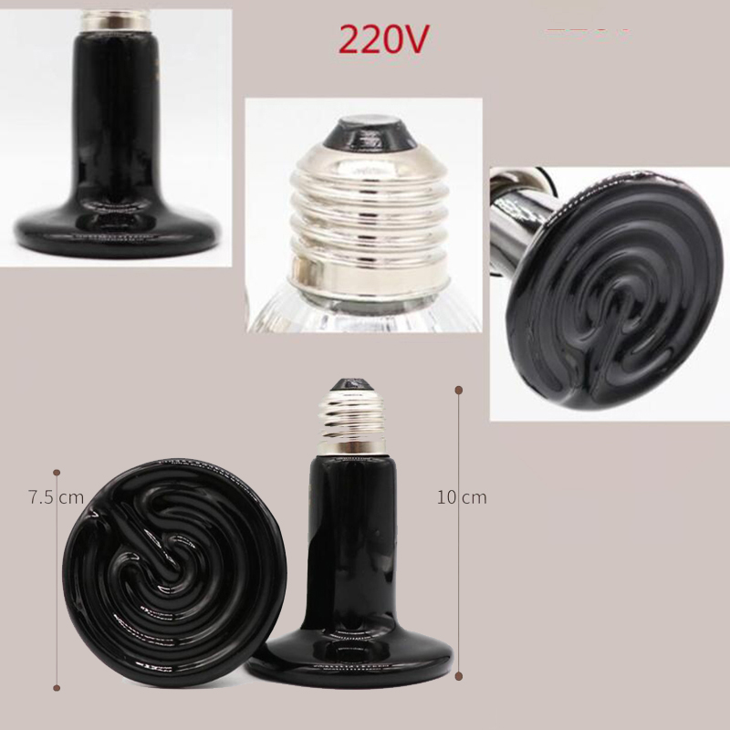 Ceramic Heat Emitter - Lampu Pemanas Keramik Inframerah Mini untuk