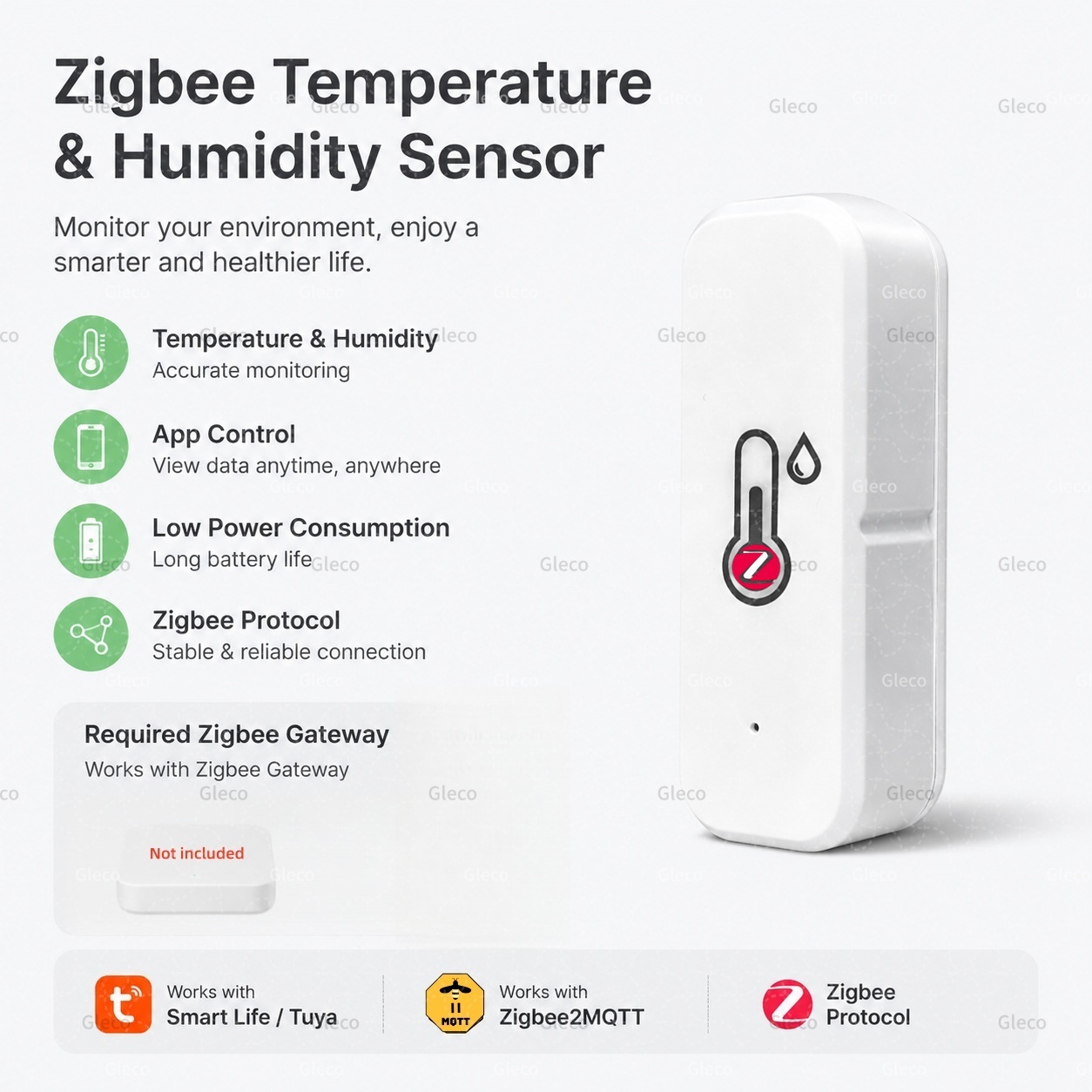Digital Hygrometer Probe - Tuya Zigbee 3.0 Sensor Suhu dan